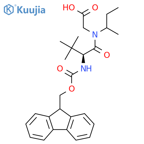 2-(2S)-N-(butan-2-yl)-2-({(9H-fluoren-9-yl)methoxycarbonyl}amino)-3,3-dimethylbutanamidoacetic acid structure
