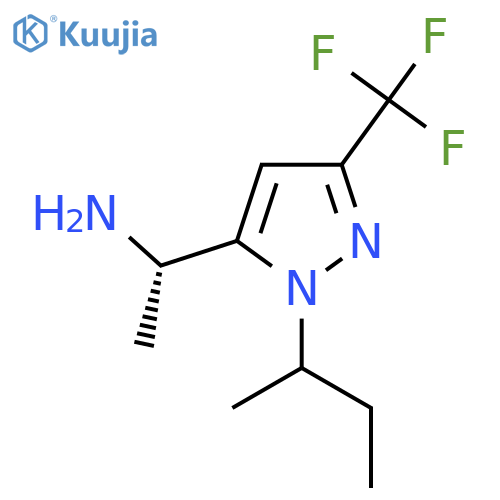 (1S)-1-1-(butan-2-yl)-3-(trifluoromethyl)-1H-pyrazol-5-ylethan-1-amine structure