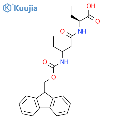 (2S)-2-3-({(9H-fluoren-9-yl)methoxycarbonyl}amino)pentanamidobutanoic acid structure
