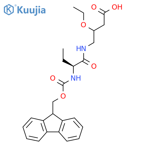 3-ethoxy-4-(2S)-2-({(9H-fluoren-9-yl)methoxycarbonyl}amino)butanamidobutanoic acid structure