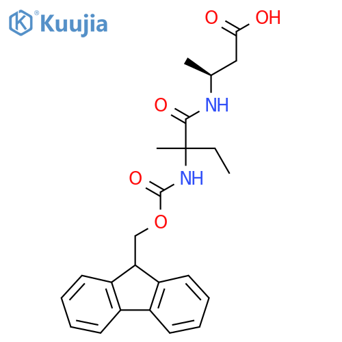 (3S)-3-2-({(9H-fluoren-9-yl)methoxycarbonyl}amino)-2-methylbutanamidobutanoic acid structure