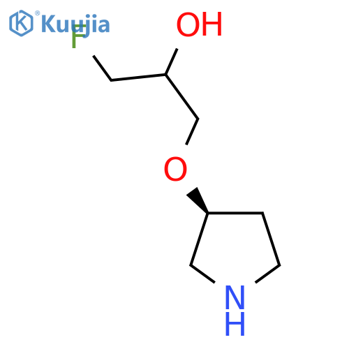 1-fluoro-3-(3S)-pyrrolidin-3-yloxypropan-2-ol structure
