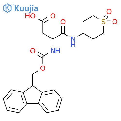 3-(1,1-dioxo-1lambda6-thian-4-yl)carbamoyl-3-({(9H-fluoren-9-yl)methoxycarbonyl}amino)propanoic acid structure