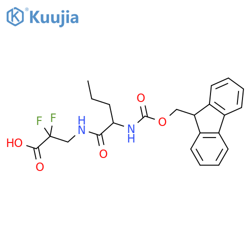 3-2-({(9H-fluoren-9-yl)methoxycarbonyl}amino)pentanamido-2,2-difluoropropanoic acid structure