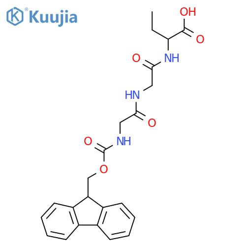 2-{2-2-({(9H-fluoren-9-yl)methoxycarbonyl}amino)acetamidoacetamido}butanoic acid structure