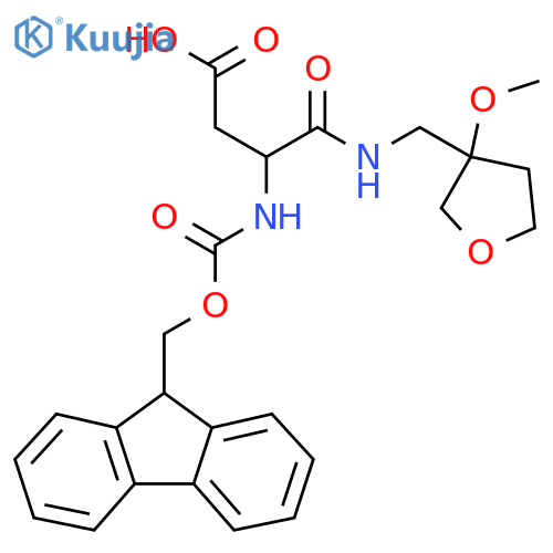 3-({(9H-fluoren-9-yl)methoxycarbonyl}amino)-3-{(3-methoxyoxolan-3-yl)methylcarbamoyl}propanoic acid structure