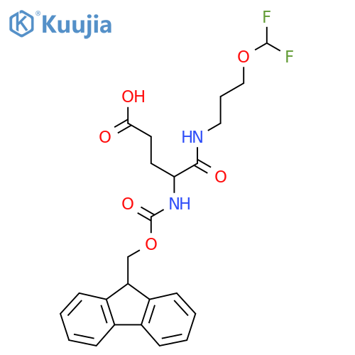 4-{3-(difluoromethoxy)propylcarbamoyl}-4-({(9H-fluoren-9-yl)methoxycarbonyl}amino)butanoic acid structure