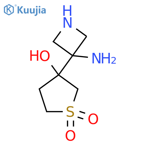 3-(3-aminoazetidin-3-yl)-3-hydroxy-1lambda6-thiolane-1,1-dione structure