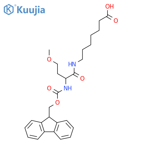 7-2-({(9H-fluoren-9-yl)methoxycarbonyl}amino)-4-methoxybutanamidoheptanoic acid structure