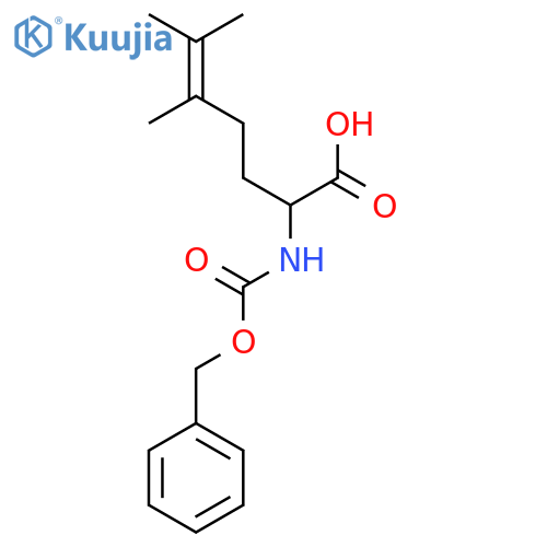 2-{(benzyloxy)carbonylamino}-5,6-dimethylhept-5-enoic acid structure