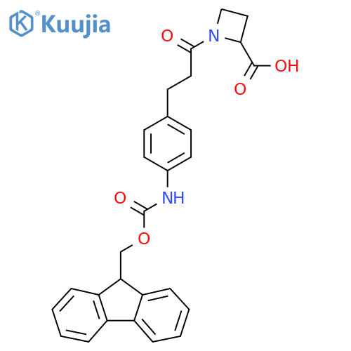 1-{3-4-({(9H-fluoren-9-yl)methoxycarbonyl}amino)phenylpropanoyl}azetidine-2-carboxylic acid structure