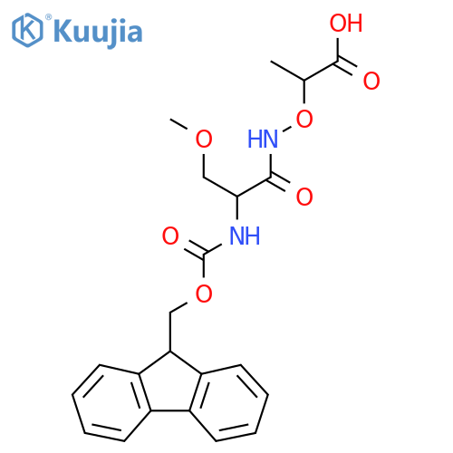 2-{2-({(9H-fluoren-9-yl)methoxycarbonyl}amino)-3-methoxypropanamidooxy}propanoic acid structure