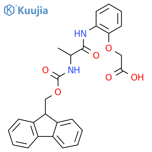 2-{2-2-({(9H-fluoren-9-yl)methoxycarbonyl}amino)propanamidophenoxy}acetic acid structure