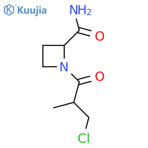 1-(3-chloro-2-methylpropanoyl)azetidine-2-carboxamide structure