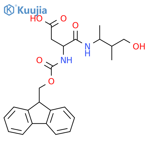 3-({(9H-fluoren-9-yl)methoxycarbonyl}amino)-3-(4-hydroxy-3-methylbutan-2-yl)carbamoylpropanoic acid structure