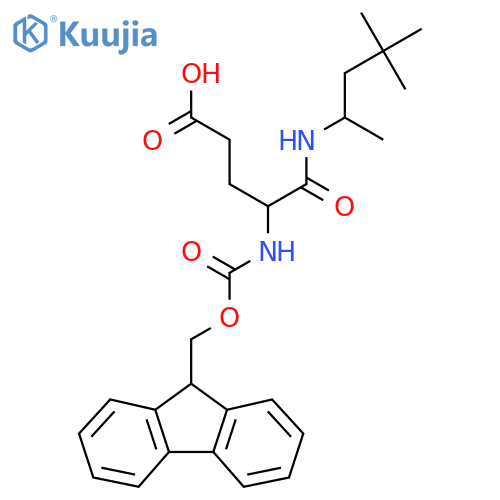 4-(4,4-dimethylpentan-2-yl)carbamoyl-4-({(9H-fluoren-9-yl)methoxycarbonyl}amino)butanoic acid structure