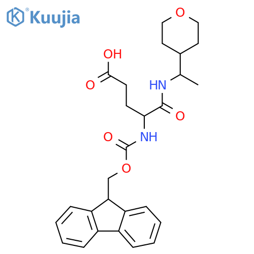 4-({(9H-fluoren-9-yl)methoxycarbonyl}amino)-4-{1-(oxan-4-yl)ethylcarbamoyl}butanoic acid structure