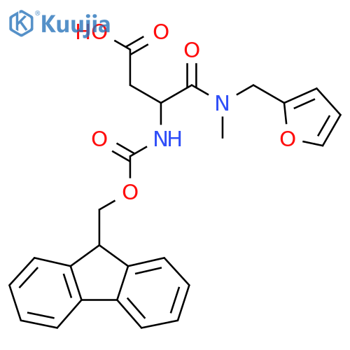3-({(9H-fluoren-9-yl)methoxycarbonyl}amino)-3-{(furan-2-yl)methyl(methyl)carbamoyl}propanoic acid structure