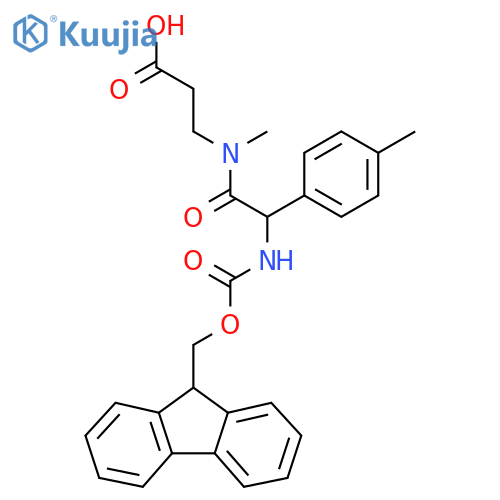 3-2-({(9H-fluoren-9-yl)methoxycarbonyl}amino)-N-methyl-2-(4-methylphenyl)acetamidopropanoic acid structure