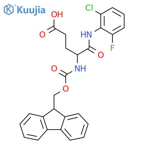 4-(2-chloro-6-fluorophenyl)carbamoyl-4-({(9H-fluoren-9-yl)methoxycarbonyl}amino)butanoic acid structure