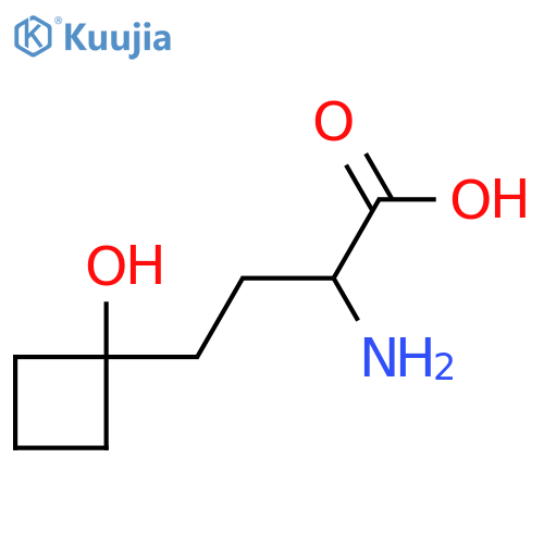 2-Amino-4-(1-hydroxycyclobutyl)butanoic acid structure