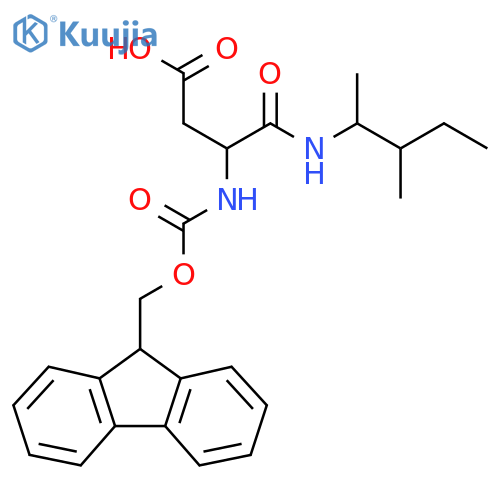 3-({(9H-fluoren-9-yl)methoxycarbonyl}amino)-3-(3-methylpentan-2-yl)carbamoylpropanoic acid structure