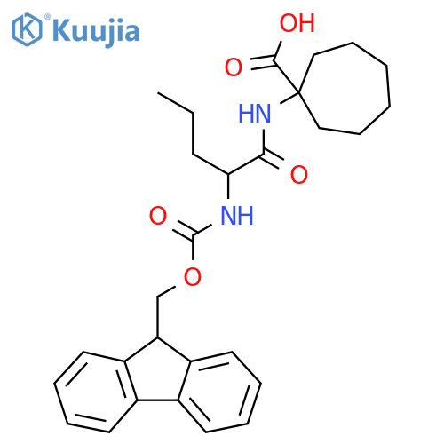 1-2-({(9H-fluoren-9-yl)methoxycarbonyl}amino)pentanamidocycloheptane-1-carboxylic acid structure