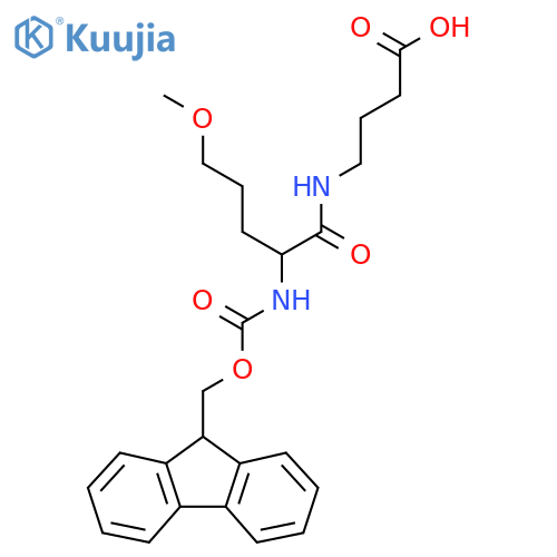 4-2-({(9H-fluoren-9-yl)methoxycarbonyl}amino)-5-methoxypentanamidobutanoic acid structure