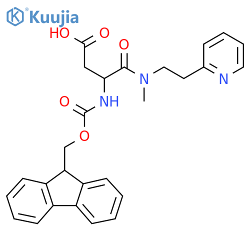 3-({(9H-fluoren-9-yl)methoxycarbonyl}amino)-3-{methyl2-(pyridin-2-yl)ethylcarbamoyl}propanoic acid structure