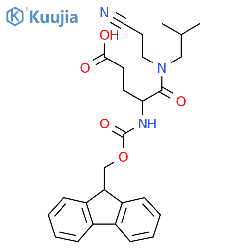 4-(2-cyanoethyl)(2-methylpropyl)carbamoyl-4-({(9H-fluoren-9-yl)methoxycarbonyl}amino)butanoic acid structure