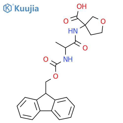 3-2-({(9H-fluoren-9-yl)methoxycarbonyl}amino)propanamidooxolane-3-carboxylic acid structure