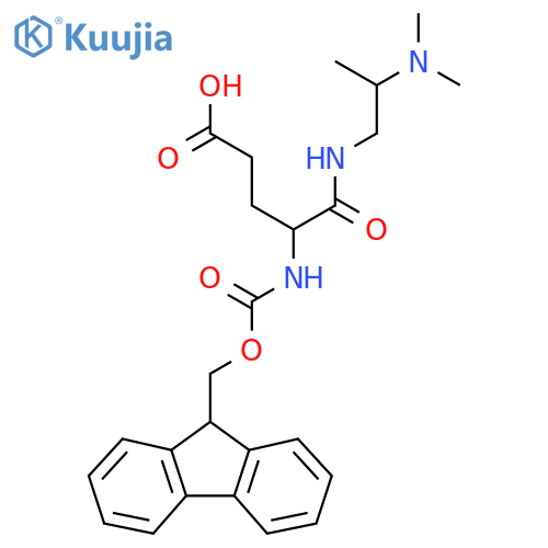 4-{2-(dimethylamino)propylcarbamoyl}-4-({(9H-fluoren-9-yl)methoxycarbonyl}amino)butanoic acid structure