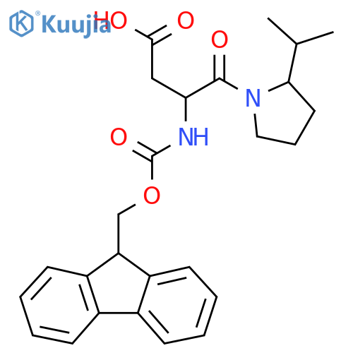3-({(9H-fluoren-9-yl)methoxycarbonyl}amino)-4-oxo-4-2-(propan-2-yl)pyrrolidin-1-ylbutanoic acid structure