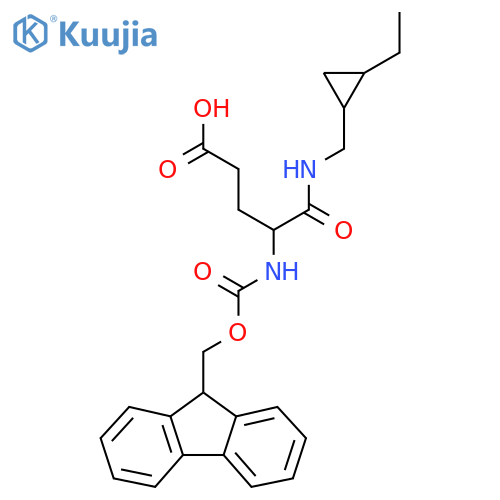 4-{(2-ethylcyclopropyl)methylcarbamoyl}-4-({(9H-fluoren-9-yl)methoxycarbonyl}amino)butanoic acid structure