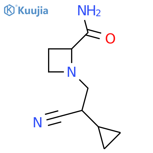1-(2-cyano-2-cyclopropylethyl)azetidine-2-carboxamide structure