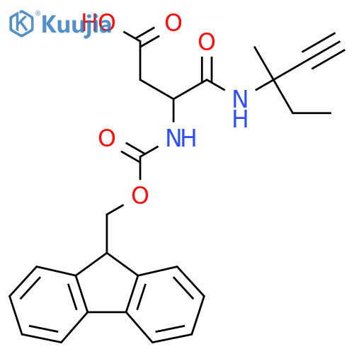 3-({(9H-fluoren-9-yl)methoxycarbonyl}amino)-3-(3-methylpent-1-yn-3-yl)carbamoylpropanoic acid structure
