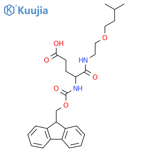 4-({(9H-fluoren-9-yl)methoxycarbonyl}amino)-4-{2-(3-methylbutoxy)ethylcarbamoyl}butanoic acid structure