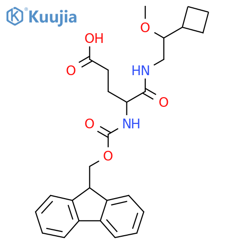 4-(2-cyclobutyl-2-methoxyethyl)carbamoyl-4-({(9H-fluoren-9-yl)methoxycarbonyl}amino)butanoic acid structure