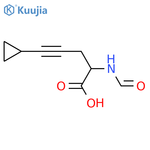5-cyclopropyl-2-formamidopent-4-ynoic acid structure