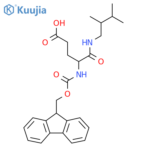 4-(2,3-dimethylbutyl)carbamoyl-4-({(9H-fluoren-9-yl)methoxycarbonyl}amino)butanoic acid structure