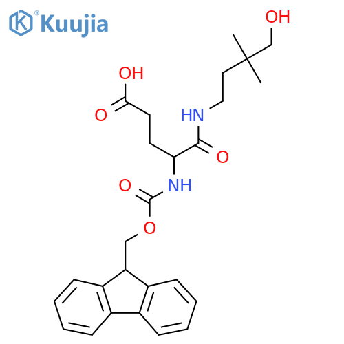 4-({(9H-fluoren-9-yl)methoxycarbonyl}amino)-4-(4-hydroxy-3,3-dimethylbutyl)carbamoylbutanoic acid structure