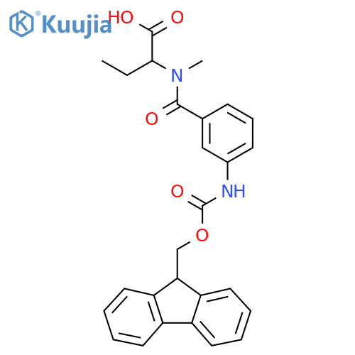 2-{1-3-({(9H-fluoren-9-yl)methoxycarbonyl}amino)phenyl-N-methylformamido}butanoic acid structure