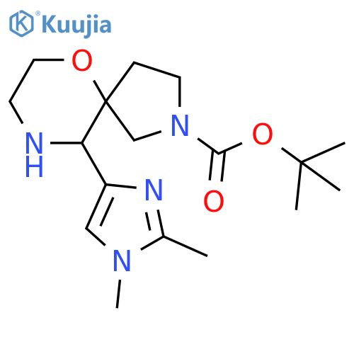 tert-butyl 10-(1,2-dimethyl-1H-imidazol-4-yl)-6-oxa-2,9-diazaspiro4.5decane-2-carboxylate structure
