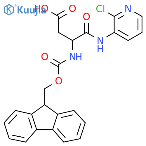 3-(2-chloropyridin-3-yl)carbamoyl-3-({(9H-fluoren-9-yl)methoxycarbonyl}amino)propanoic acid structure
