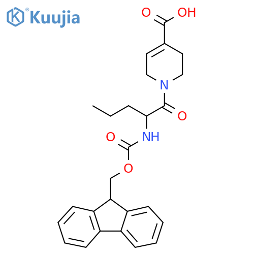 1-2-({(9H-fluoren-9-yl)methoxycarbonyl}amino)pentanoyl-1,2,3,6-tetrahydropyridine-4-carboxylic acid structure