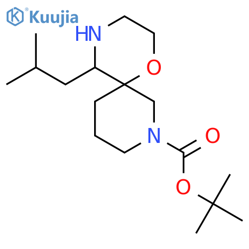 tert-butyl 5-(2-methylpropyl)-1-oxa-4,8-diazaspiro5.5undecane-8-carboxylate structure