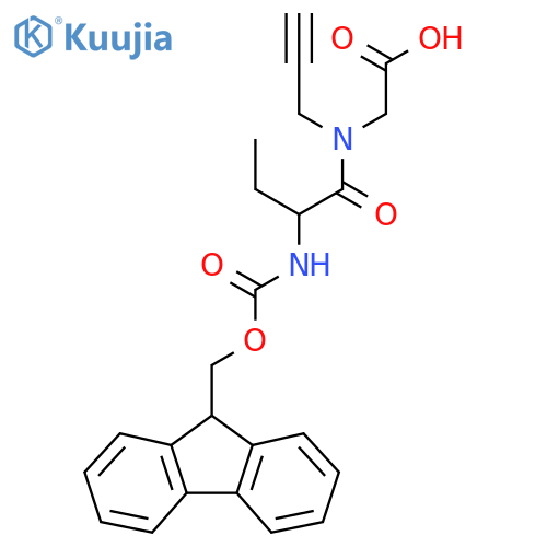 2-2-({(9H-fluoren-9-yl)methoxycarbonyl}amino)-N-(prop-2-yn-1-yl)butanamidoacetic acid structure