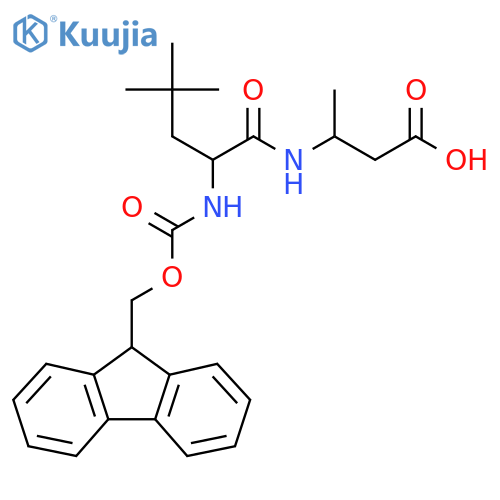 3-2-({(9H-fluoren-9-yl)methoxycarbonyl}amino)-4,4-dimethylpentanamidobutanoic acid structure