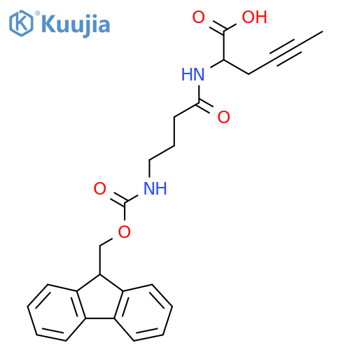 2-4-({(9H-fluoren-9-yl)methoxycarbonyl}amino)butanamidohex-4-ynoic acid structure
