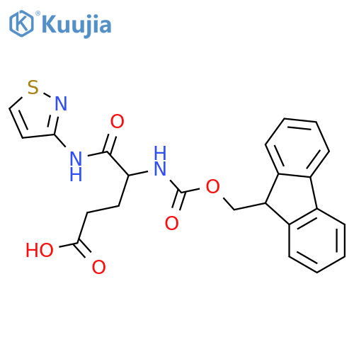 4-({(9H-fluoren-9-yl)methoxycarbonyl}amino)-4-(1,2-thiazol-3-yl)carbamoylbutanoic acid structure